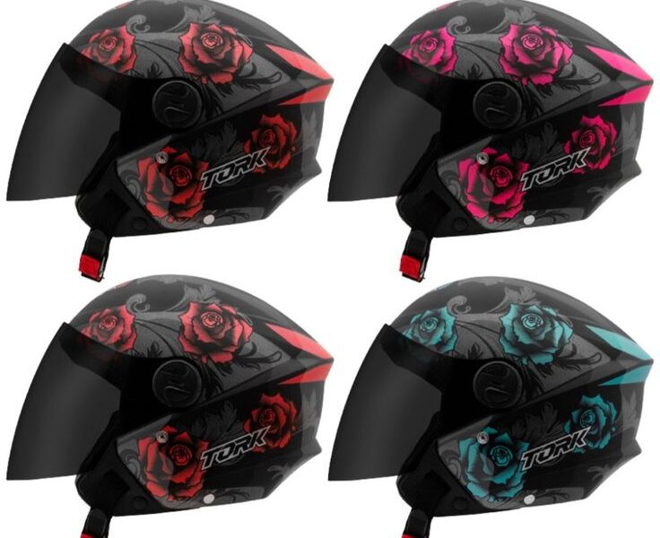 CAPACETE NEW LIBERTY 3 (FLOWERS) (VARIADOS)